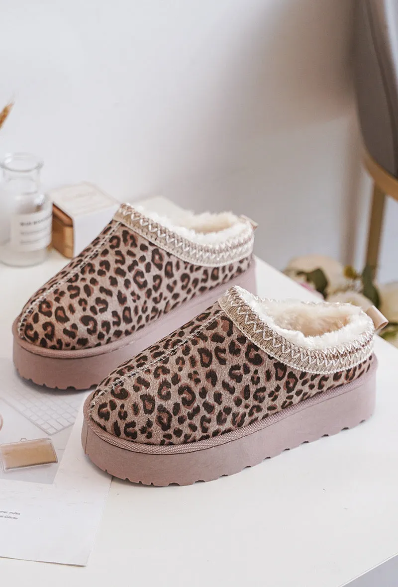 Merced® | Warm Leopard Slippers