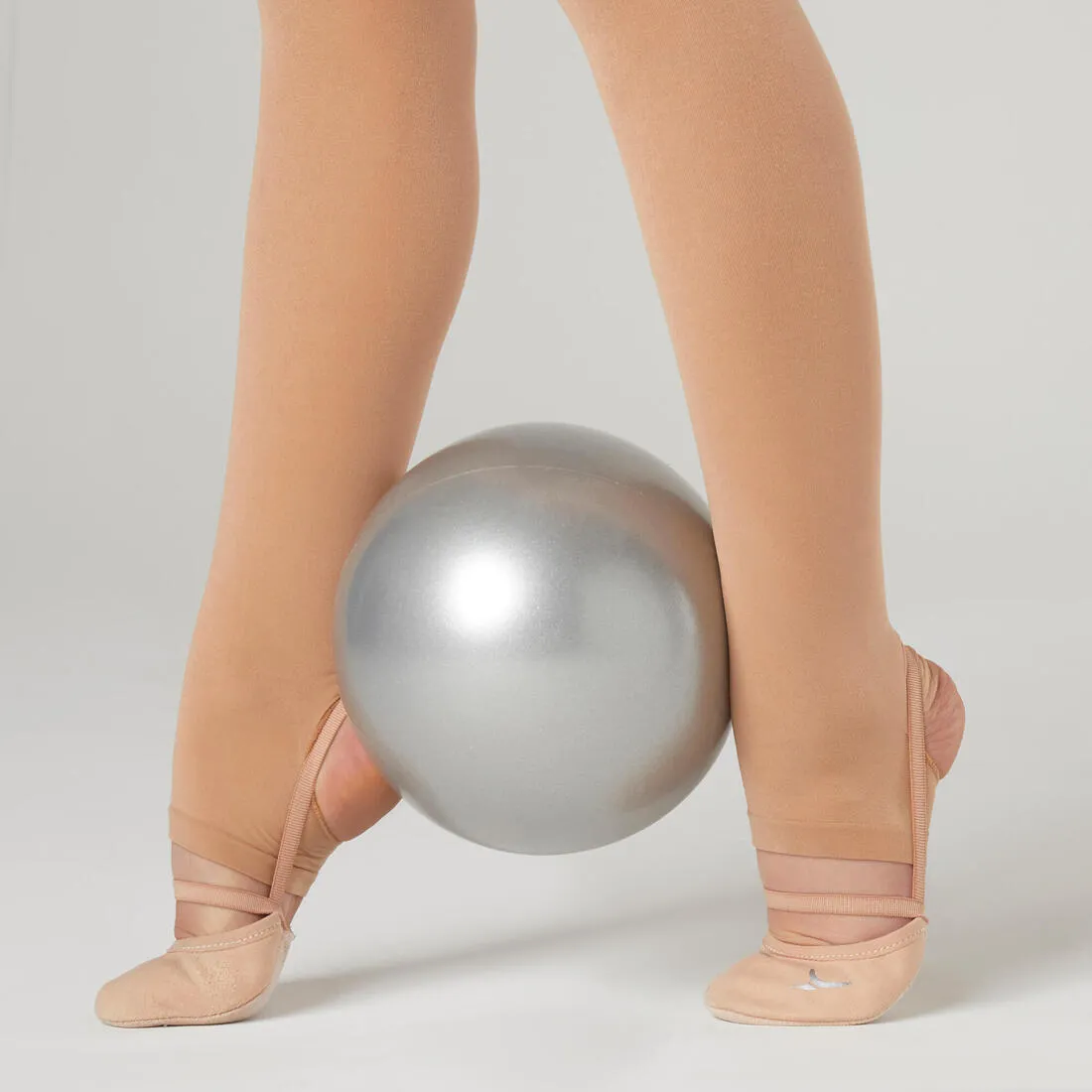 Microfibre Rhythmic Gymnastics Demi-Pointe Shoes - Beige