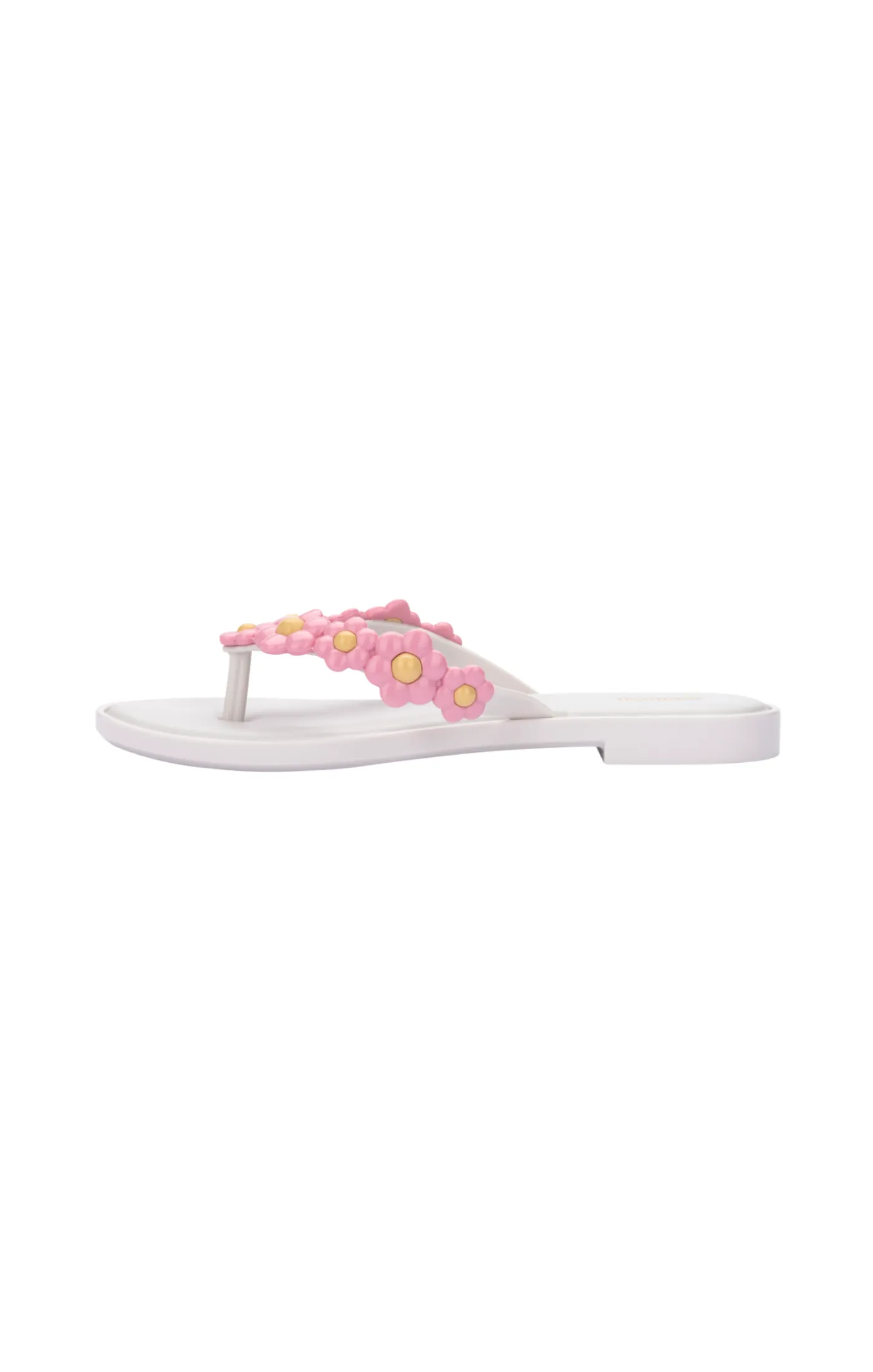 Mini Melissa Spring Flip Flops - White / Pink