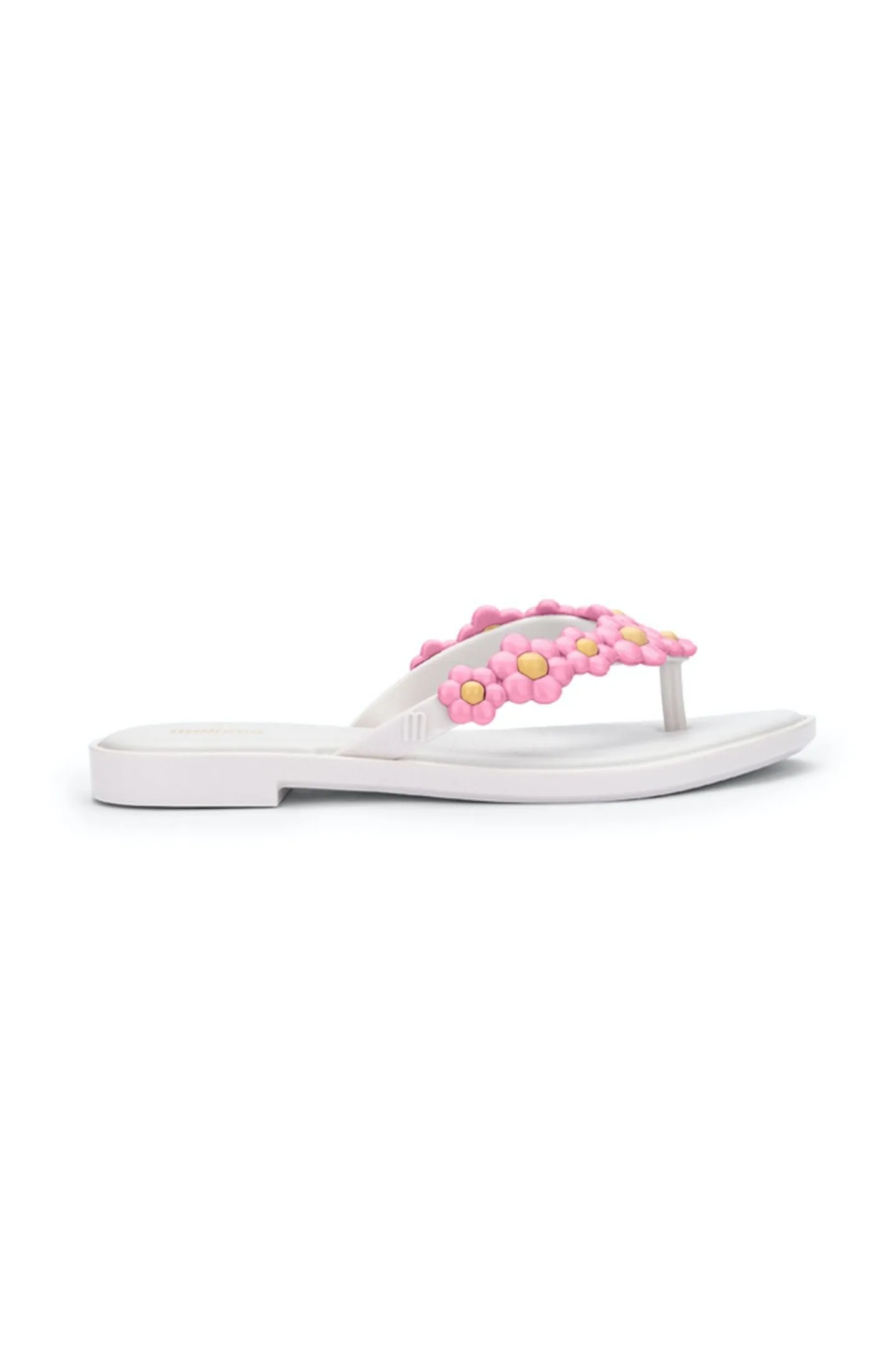 Mini Melissa Spring Flip Flops - White / Pink