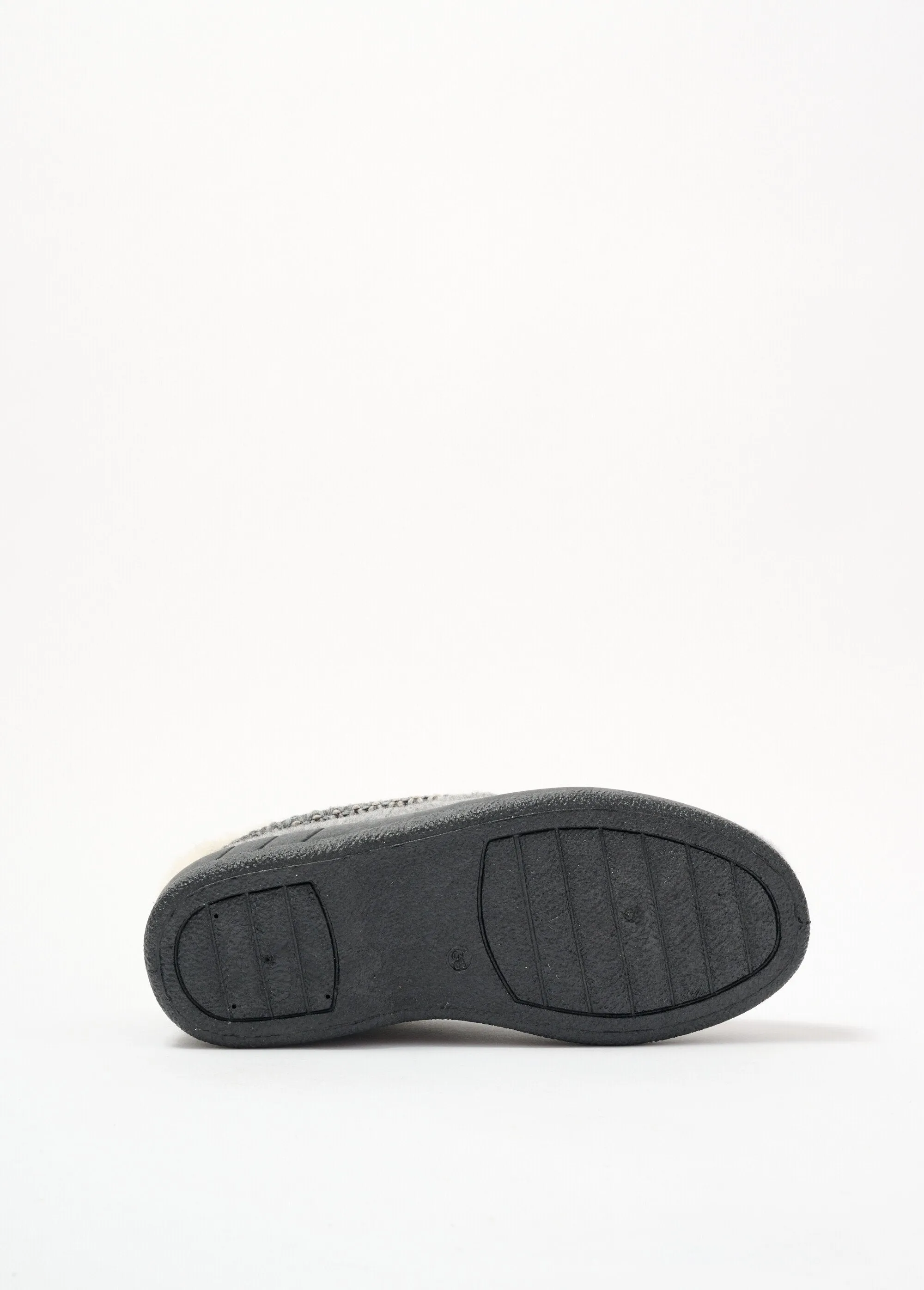 Mixed wool-filled slippers comfort width