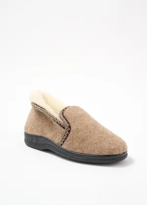 Mixed wool-filled slippers comfort width