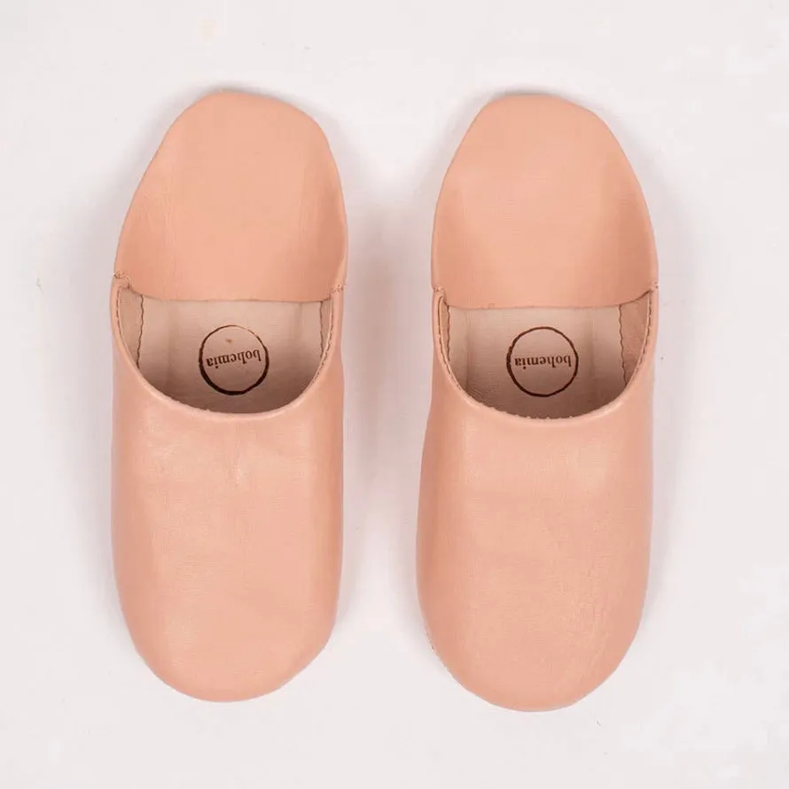 Moroccan Babouche Slipper Blush