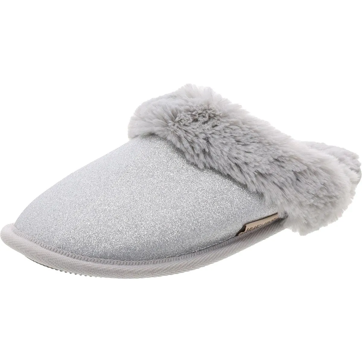 Muk Luks Womens Glitter Metallic Slide Slippers