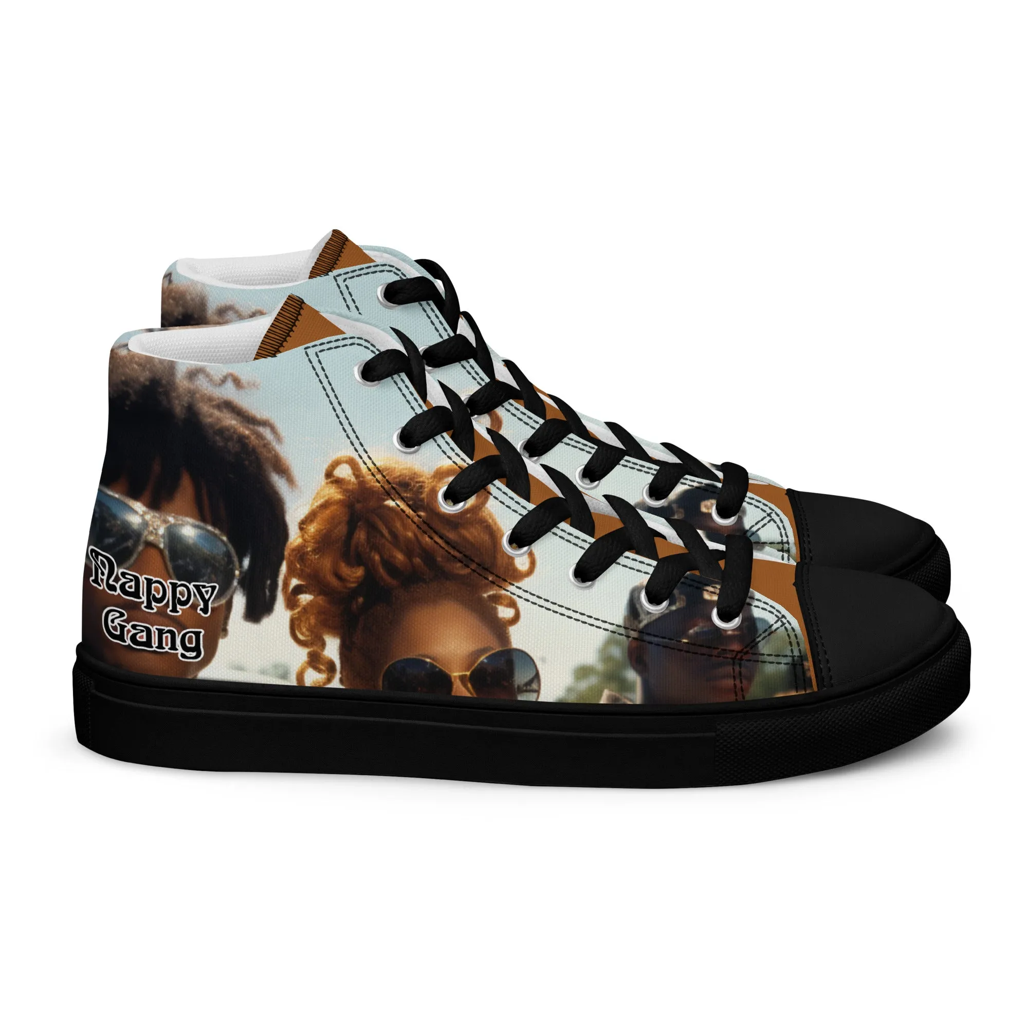 Nappy Gang Rich Gold Mens Canvas Sneakers