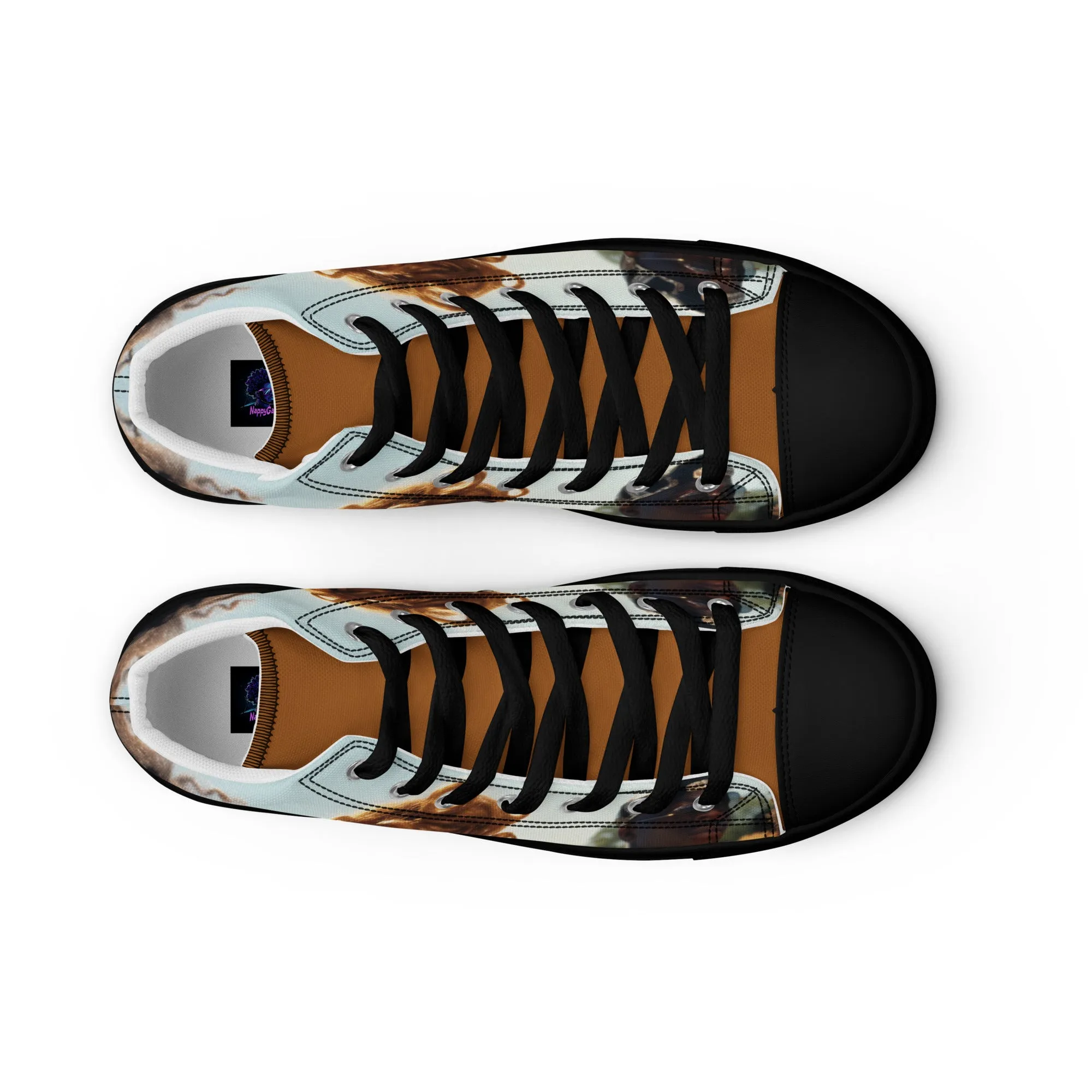 Nappy Gang Rich Gold Mens Canvas Sneakers
