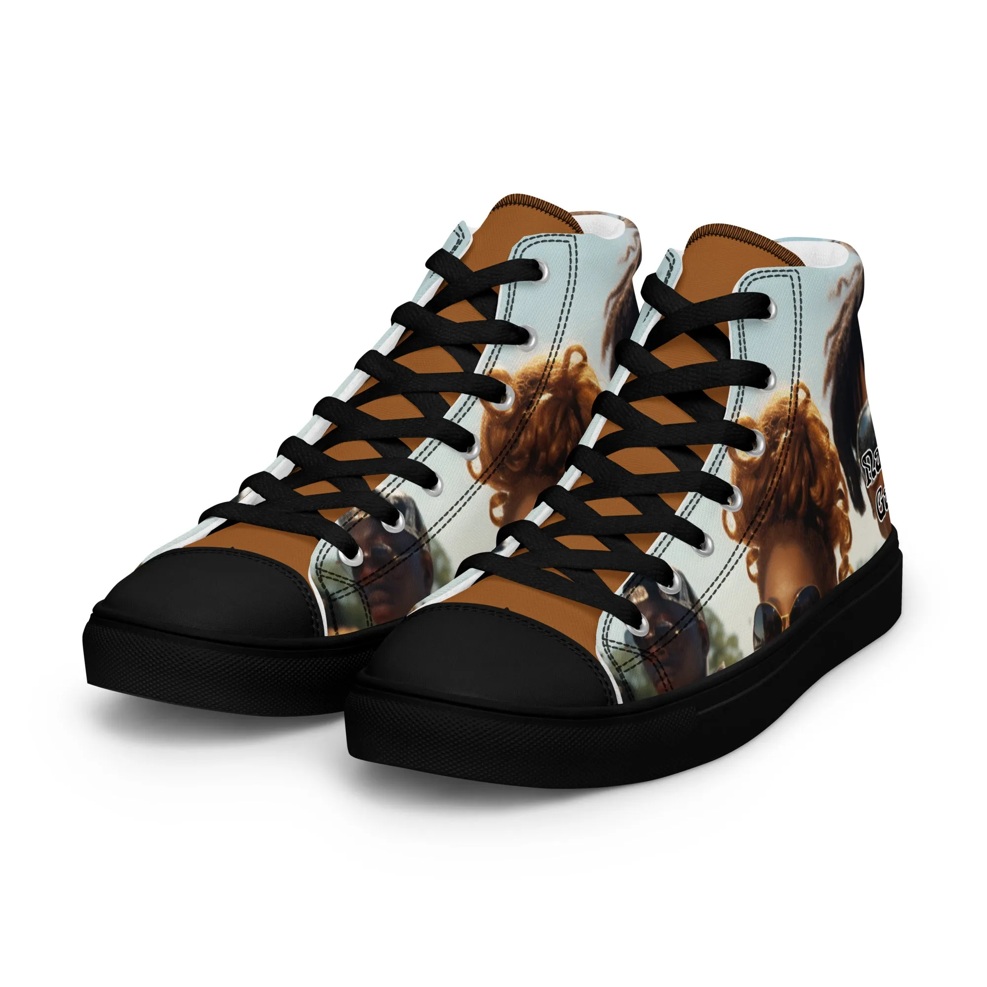 Nappy Gang Rich Gold Mens Canvas Sneakers