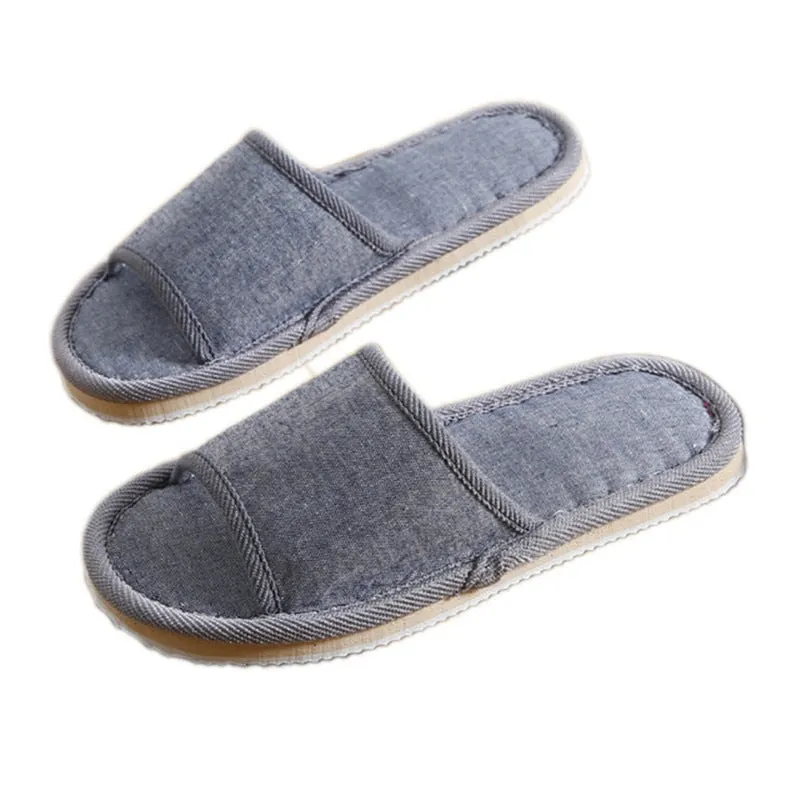 Natural Flax Home Slippers Indoor Floor Shoes Silent Sweat Slippers For Summer Women Sandals Slippers 37-43