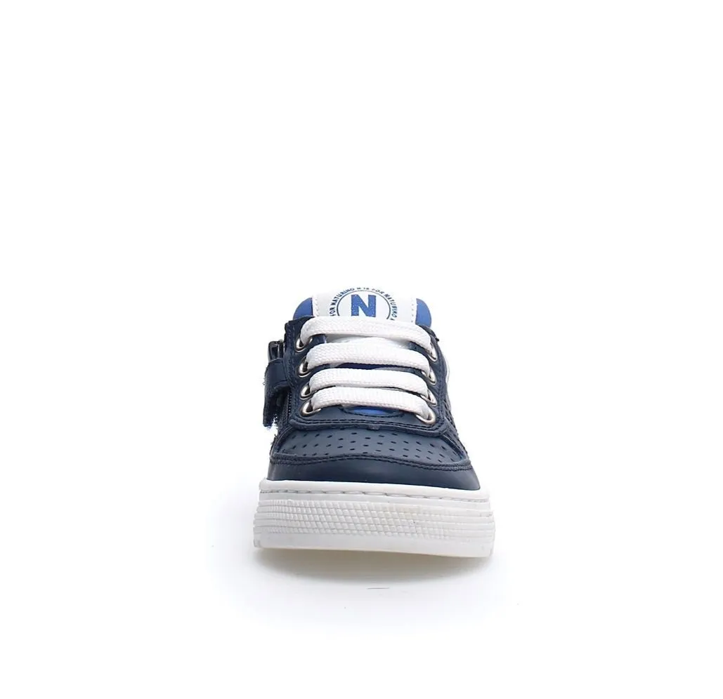 NATURINO -  HESS ZIP. NAVY - WHITE