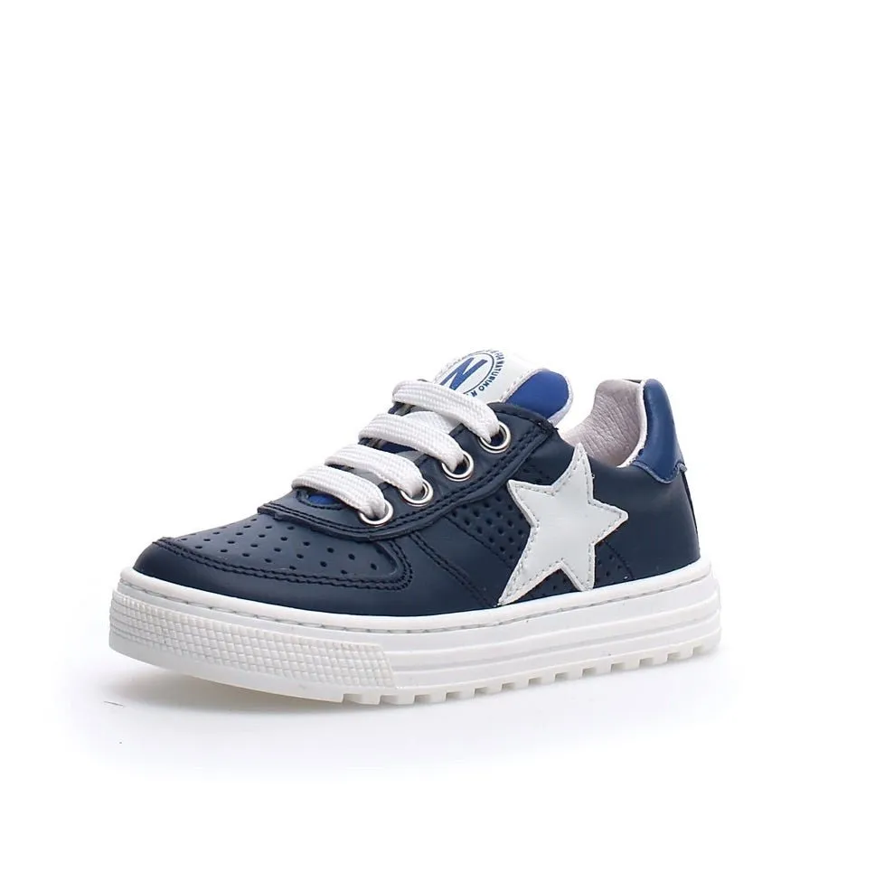 NATURINO -  HESS ZIP. NAVY - WHITE