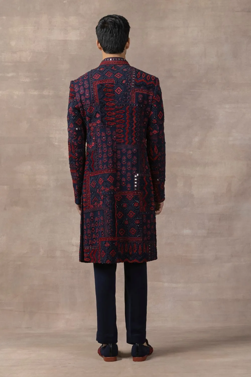 Navy Thread Work Sherwani