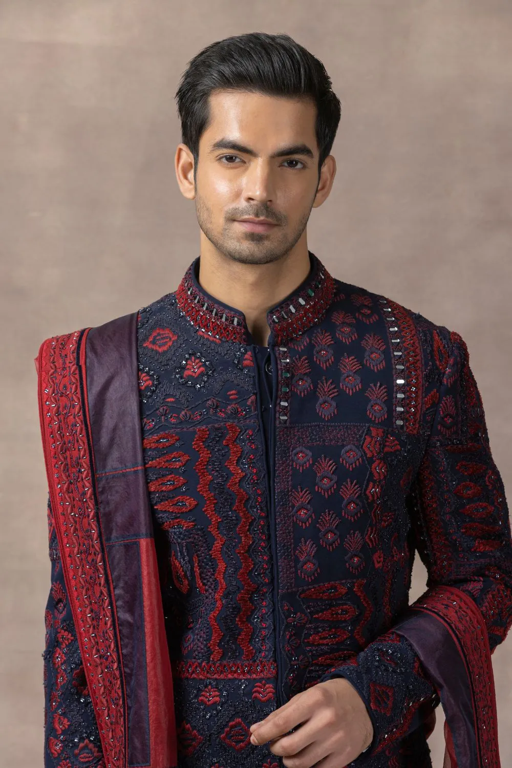 Navy Thread Work Sherwani