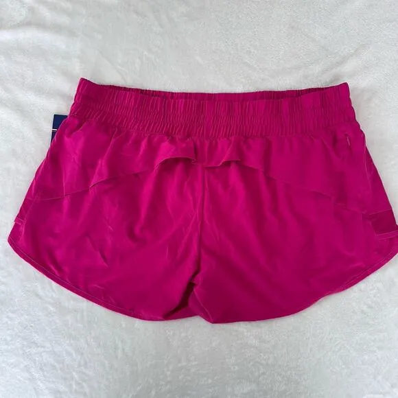 Nike And Champion Running Shorts Lot Womens XXL Dri Fit Eclipse Lined Pink Black