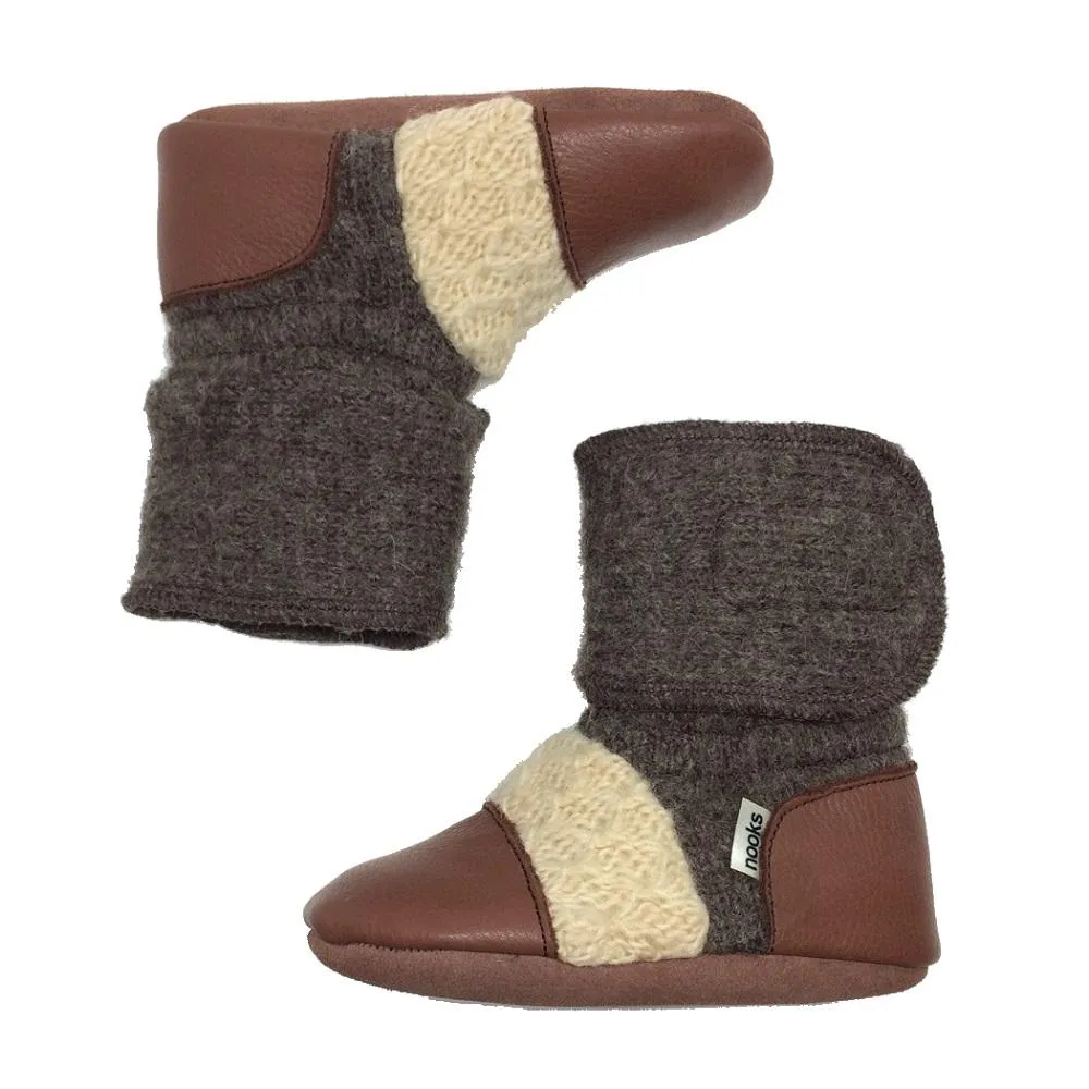 Nooks Design Felted Wool Booties (Little Earth)