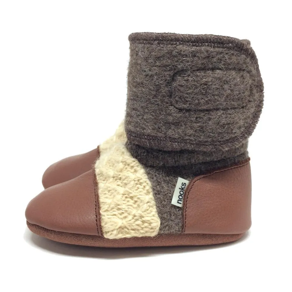 Nooks Design Felted Wool Booties (Little Earth)