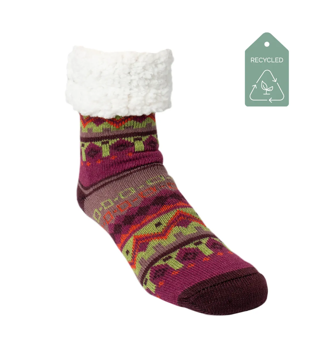 Nordic Cabernet - Recycled Slipper Socks