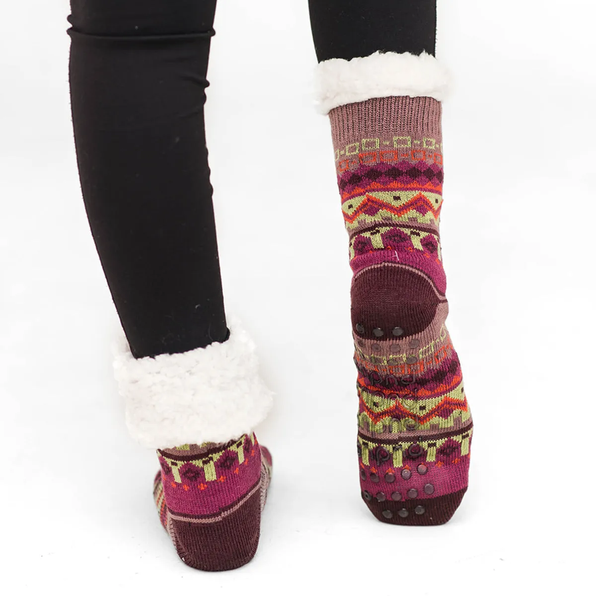Nordic Cabernet - Recycled Slipper Socks