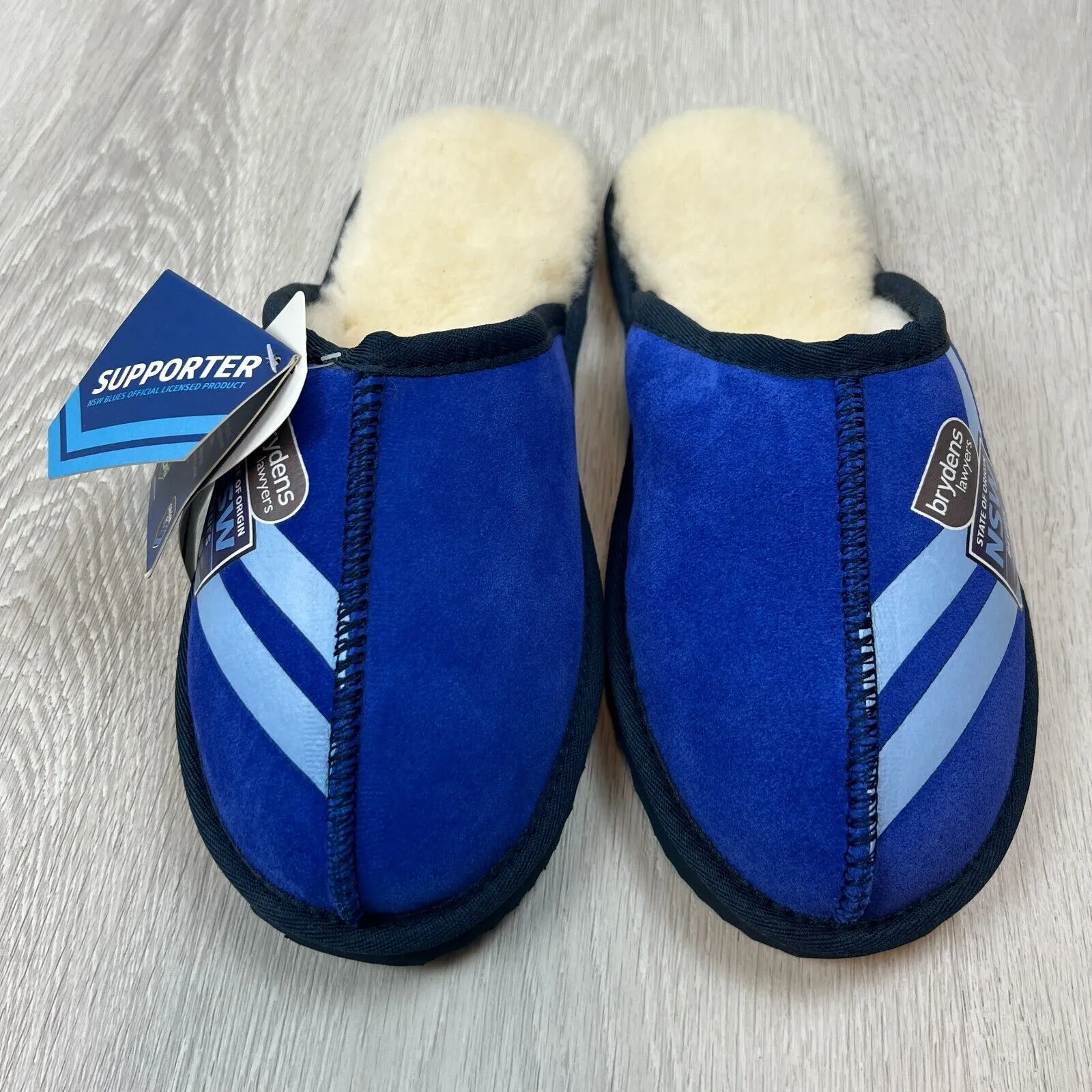 NRL NSW Blues State of Origin Merino Wool Slippers Size US W 15 / M 14 (New)