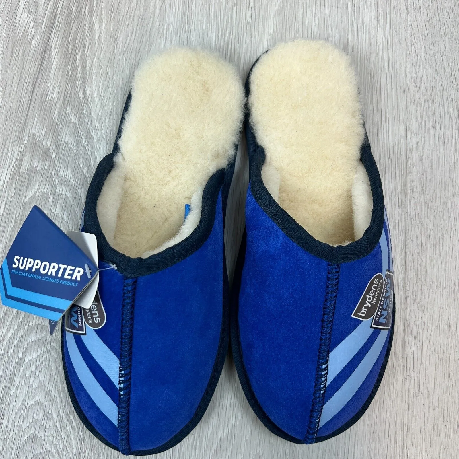NRL NSW Blues State of Origin Merino Wool Slippers Size US W 15 / M 14 (New)