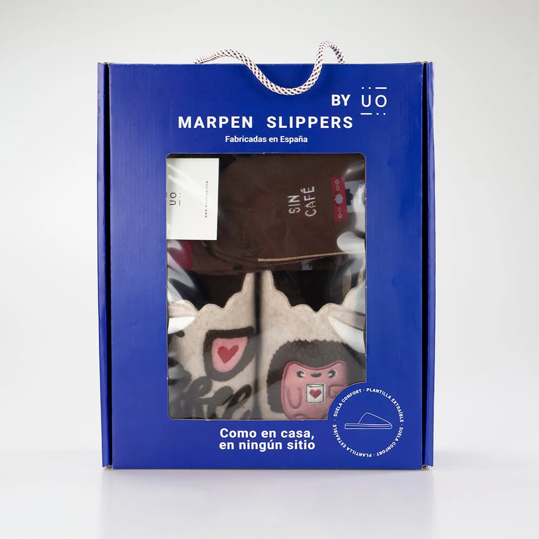 NUEVO Pack Calcetín "Sin Café No Me Espresso"   Slippers I Love Coffee