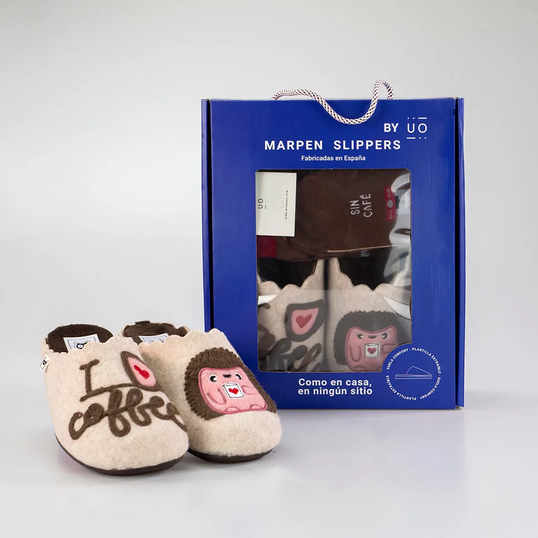 NUEVO Pack Calcetín "Sin Café No Me Espresso"   Slippers I Love Coffee