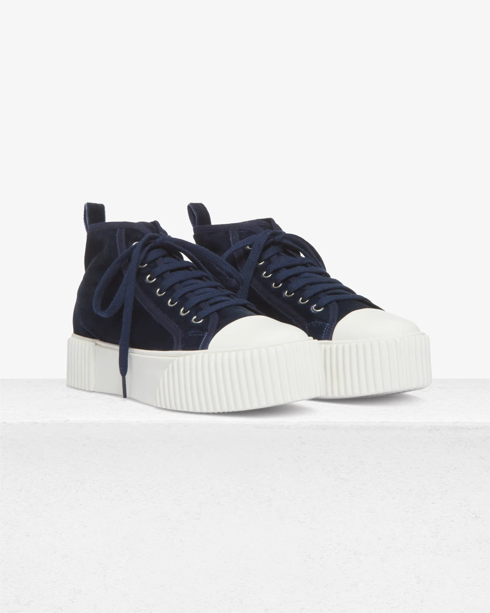 Olivia Indigo Velvet Sneaker