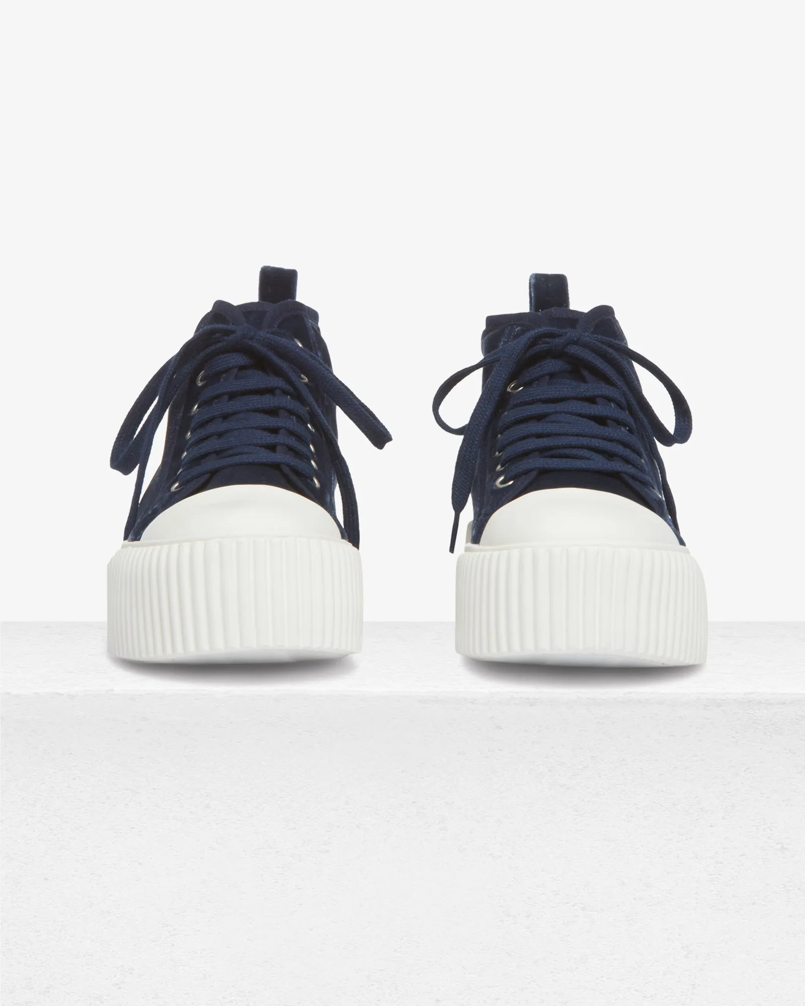 Olivia Indigo Velvet Sneaker