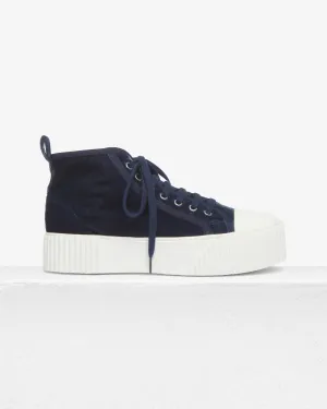 Olivia Indigo Velvet Sneaker