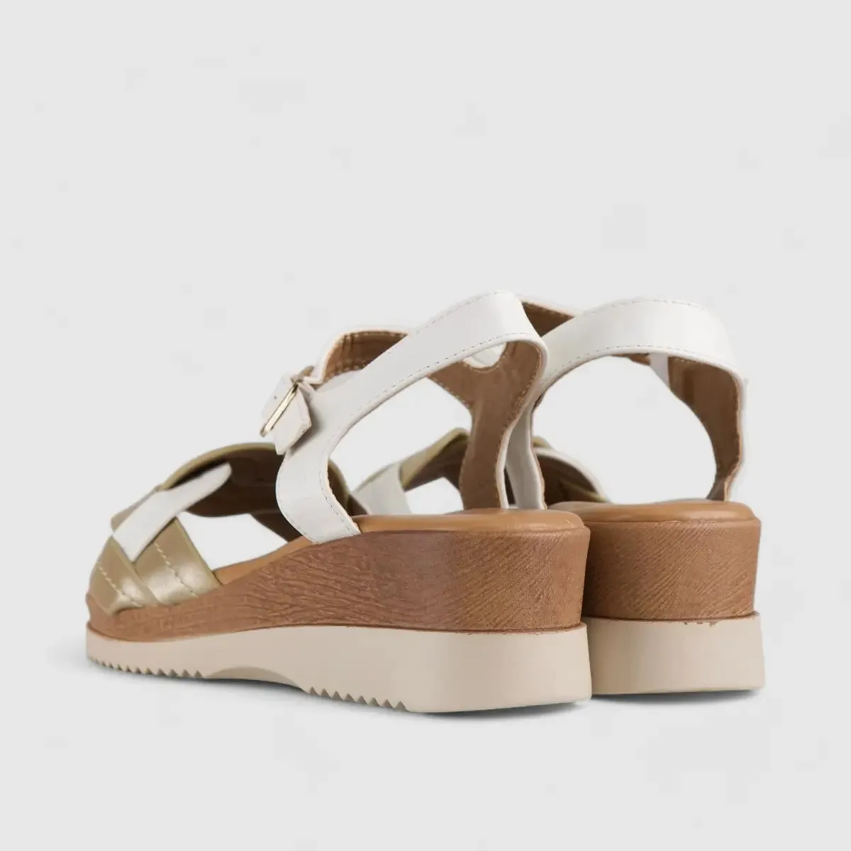 PC Comfort Wedge Sandal White 10576