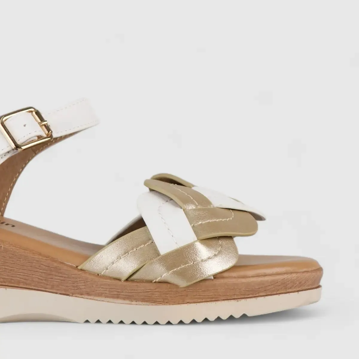 PC Comfort Wedge Sandal White 10576