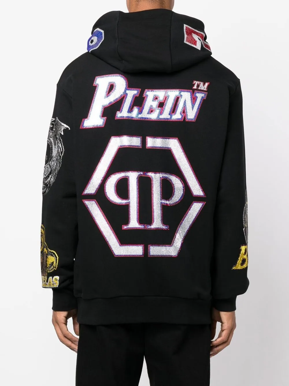 Philipp Plein Basketball patch-detail hoodie