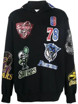 Philipp Plein Basketball patch-detail hoodie