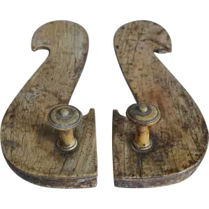 Rare Pair of Indian Mughal Murshidabad Ivory Paduka Slippers