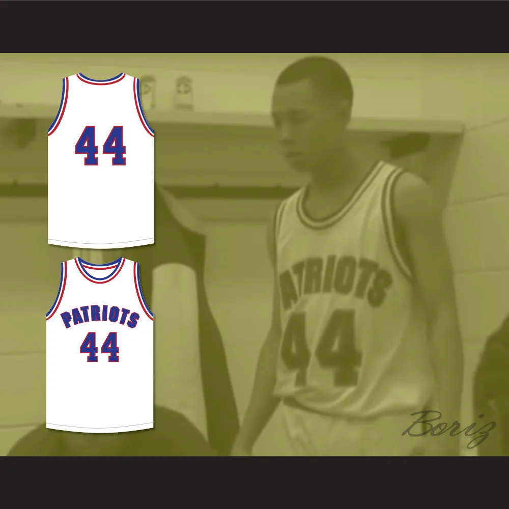 Reggie Reynolds 44 Will Foster High School Patriots White Basketball Jersey The Red Sneakers 1