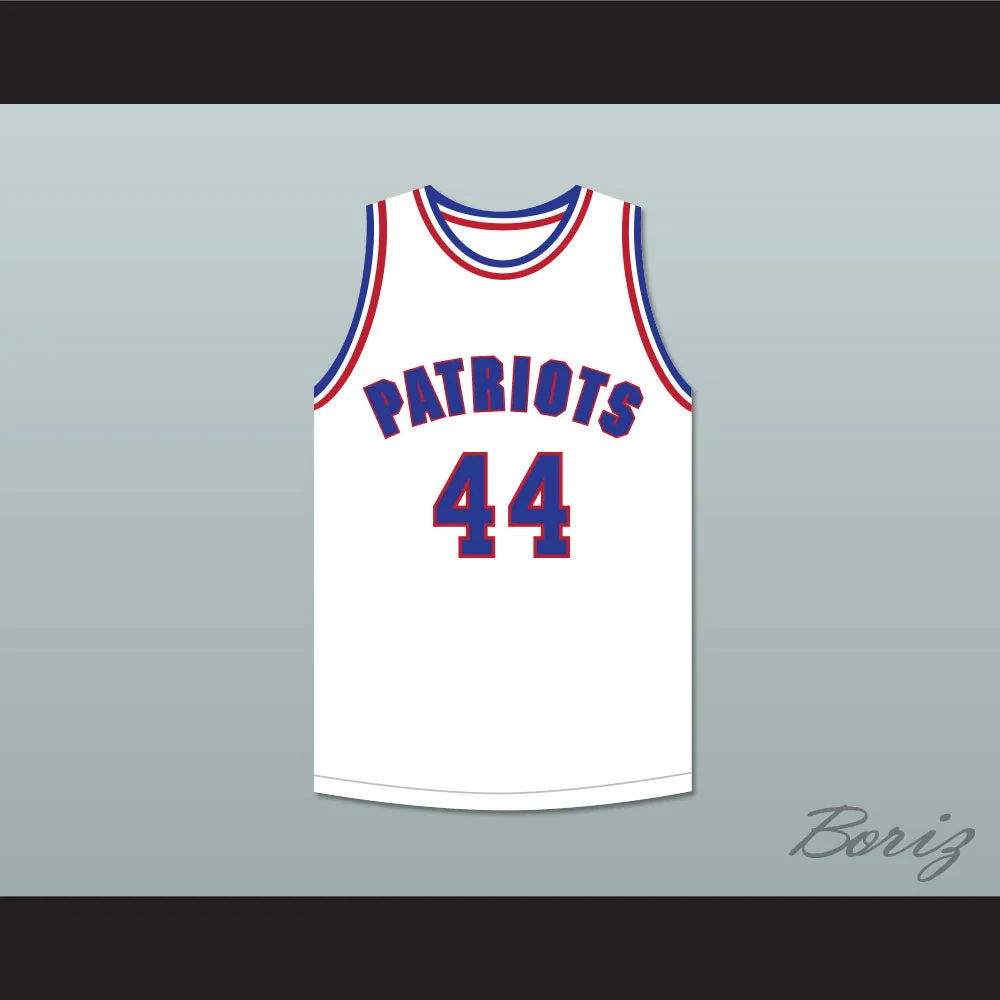 Reggie Reynolds 44 Will Foster High School Patriots White Basketball Jersey The Red Sneakers 1