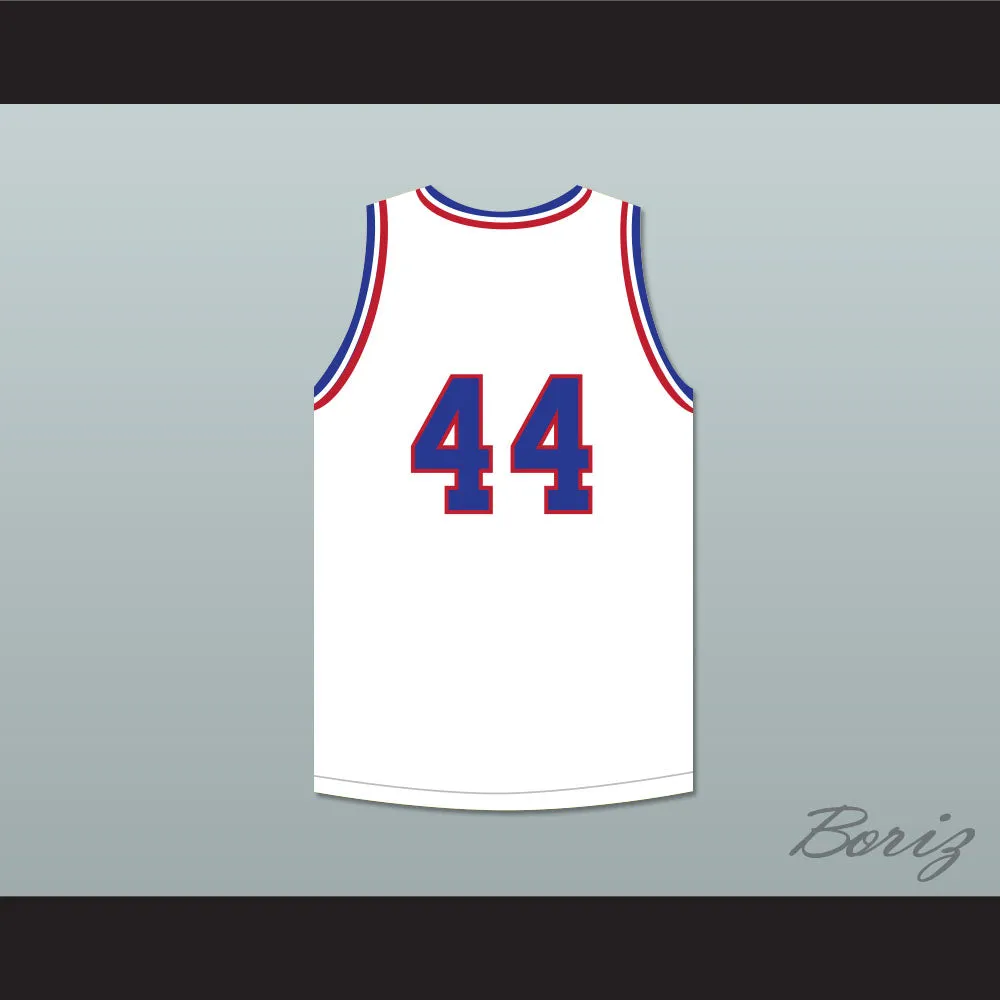 Reggie Reynolds 44 Will Foster High School Patriots White Basketball Jersey The Red Sneakers 1