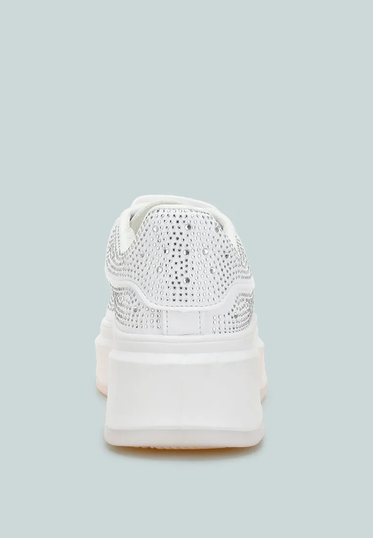 Rhinestones Embellished Chunky Sneakers By RAG
