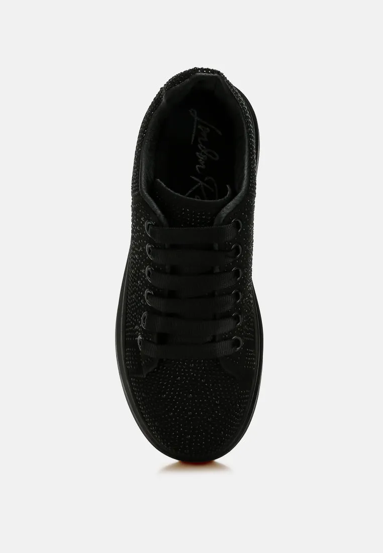 Rhinestones Embellished Chunky Sneakers By RAG
