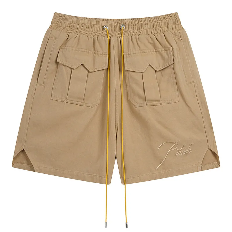 RHUDE Embroidered Letters Logo Shorts