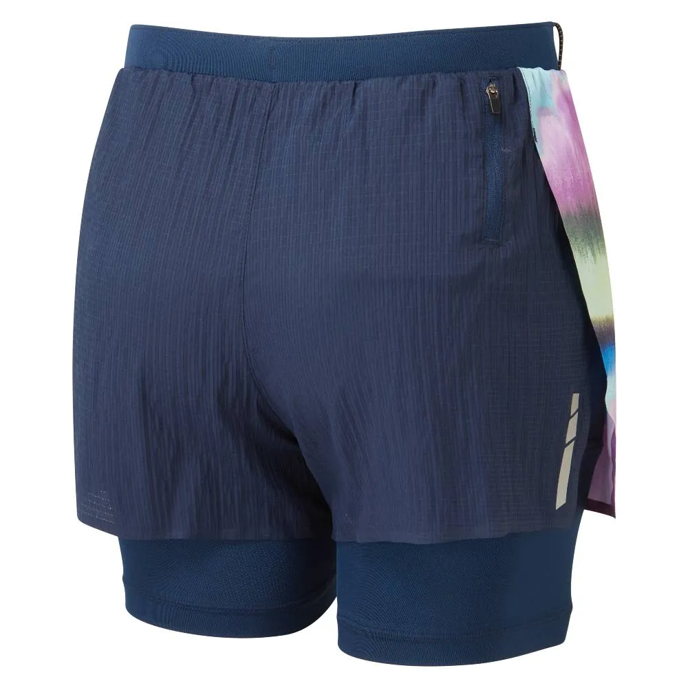 Ronhill Tech Race Twin Short (Womens) - DarkNavy/MultiMirage