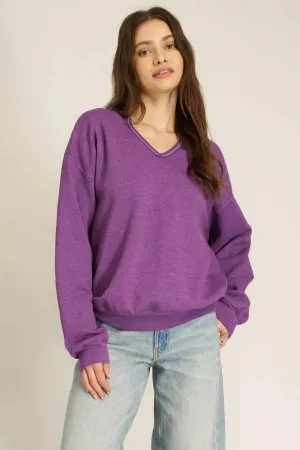 Scorpio Notch Neck Swtshrt by Project Social T | Purple Rain