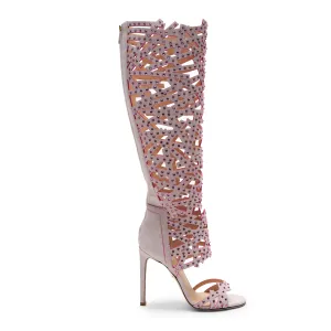 Serene Crystal Sandal long - Pink with pink inside