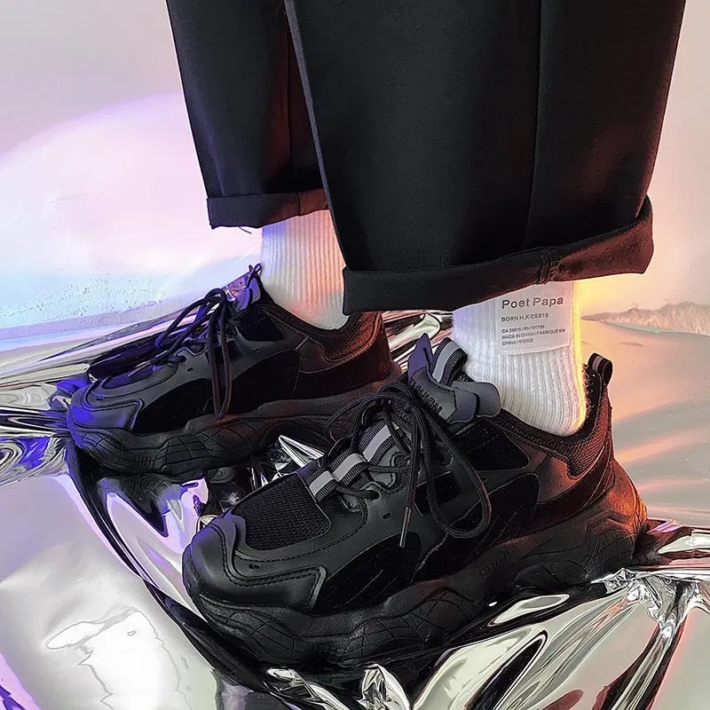 Shoes Lace-Up Rubber Chunky Sneakers