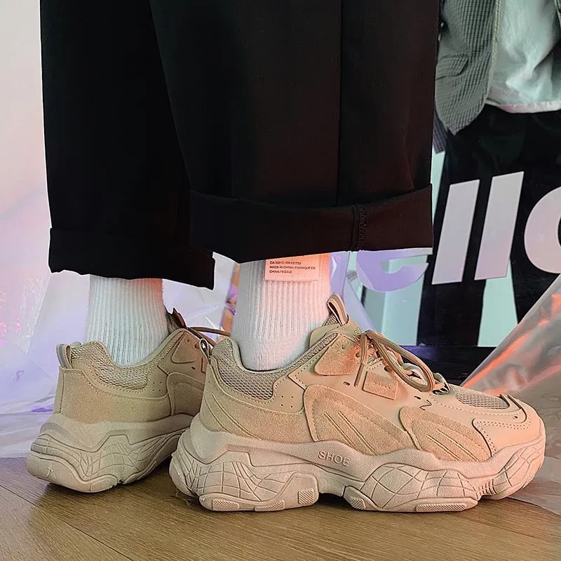 Shoes Lace-Up Rubber Chunky Sneakers