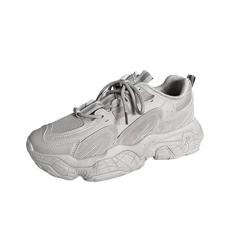Shoes Lace-Up Rubber Chunky Sneakers