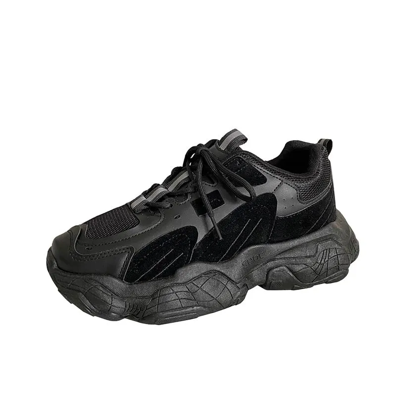 Shoes Lace-Up Rubber Chunky Sneakers