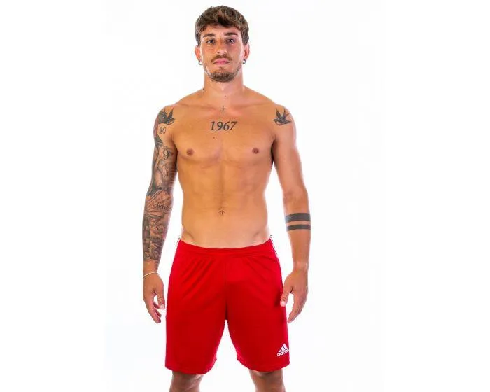 SHORT ADIDAS UOMO RUNNING CALCIO PANTALONCINO ROSSO