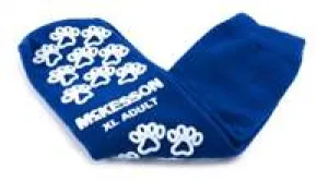 Slipper Socks, McKesson Terries Adult X-Large Royal Blue Above the Ankle, 40-3816 - 1 Pair