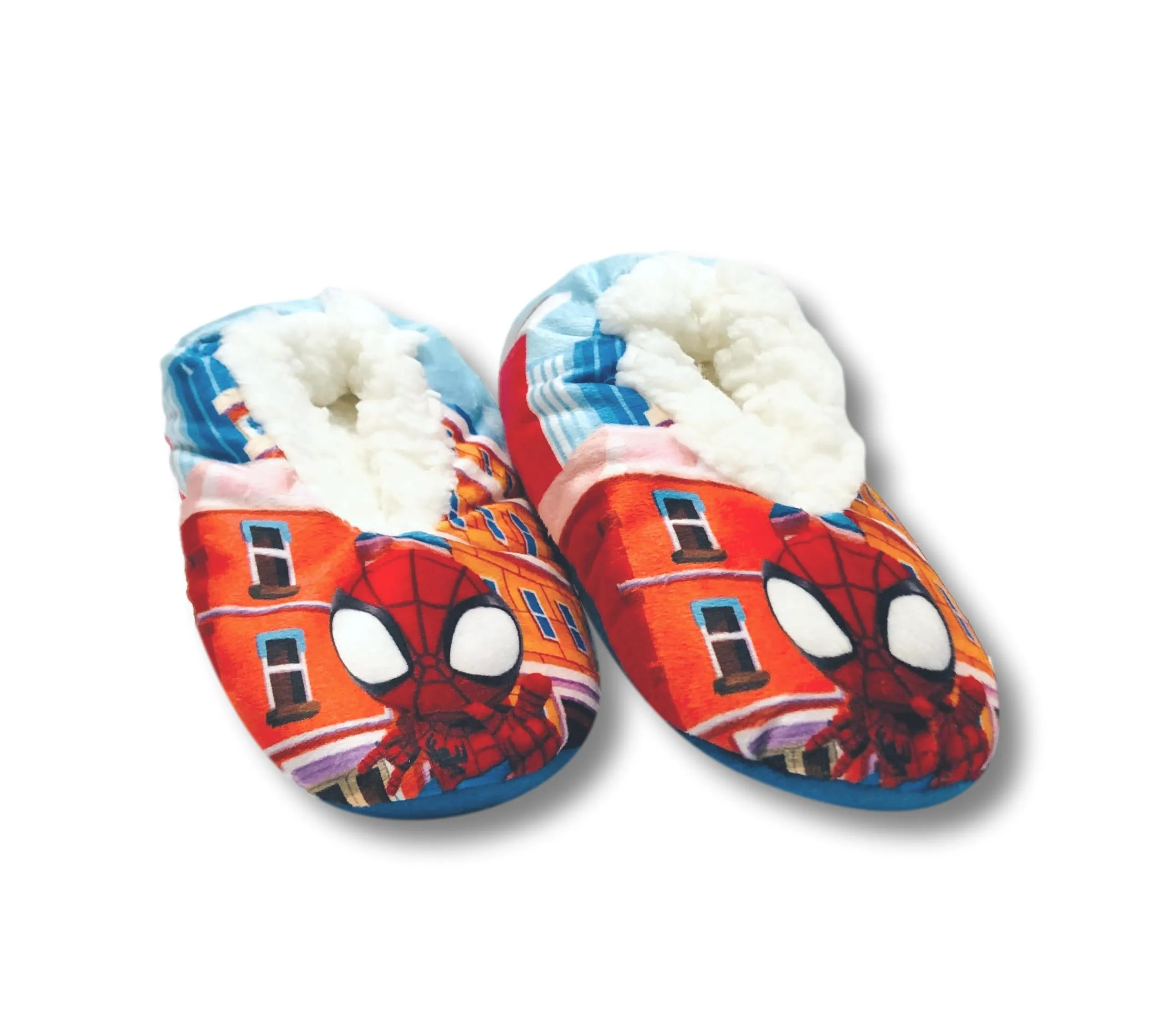 Spider-Man Boys Slippers Fuzzy Slipper Socks for Toddlers and Kids