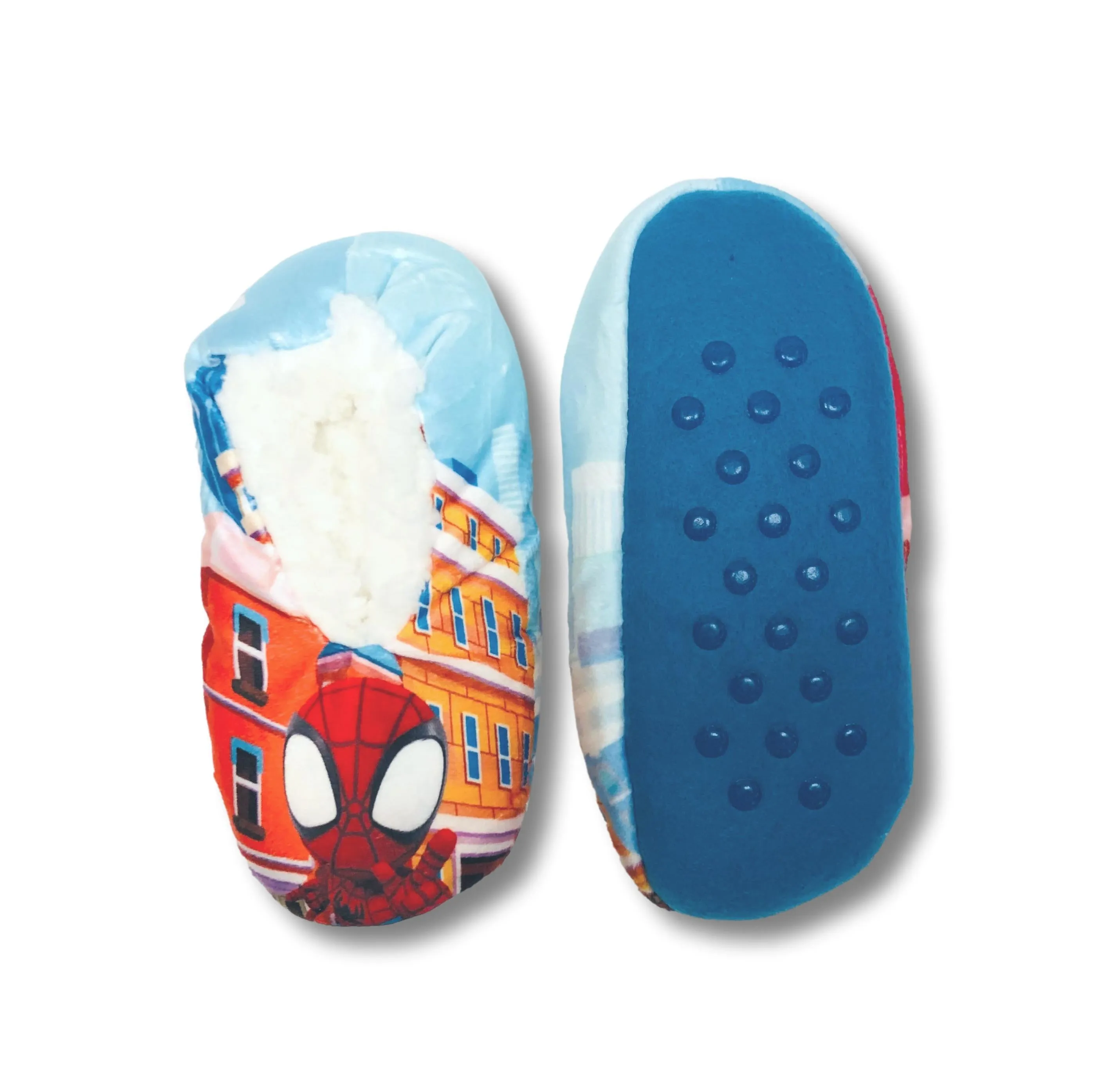 Spider-Man Boys Slippers Fuzzy Slipper Socks for Toddlers and Kids